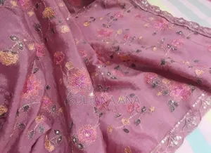 নতুন সেলাই করা ফোর পিস থ্রি পিস হিসেবে তৈরি  তসর/জর্জেট ফেব্রিক!