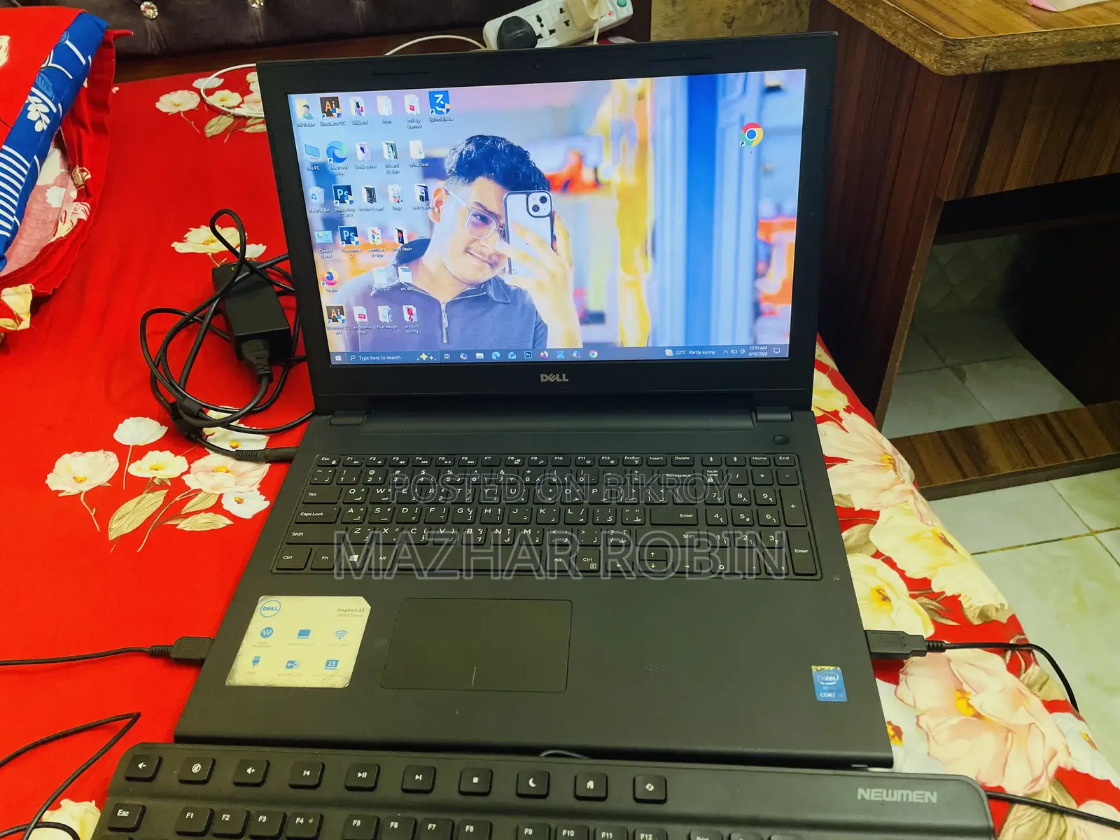 ল্যাপটপ ডেল ইন্সপায়রন ১৫ ৩০০০ ১২৮জিবি ইন্টেল কোর আই৩ এসএসডি ১২৮জিবি