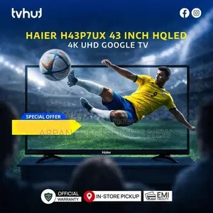 ইএমআই সুবিধা সহ Haier H43p7ux 43" HQLED বেজেল-লেস গুগল টিভি