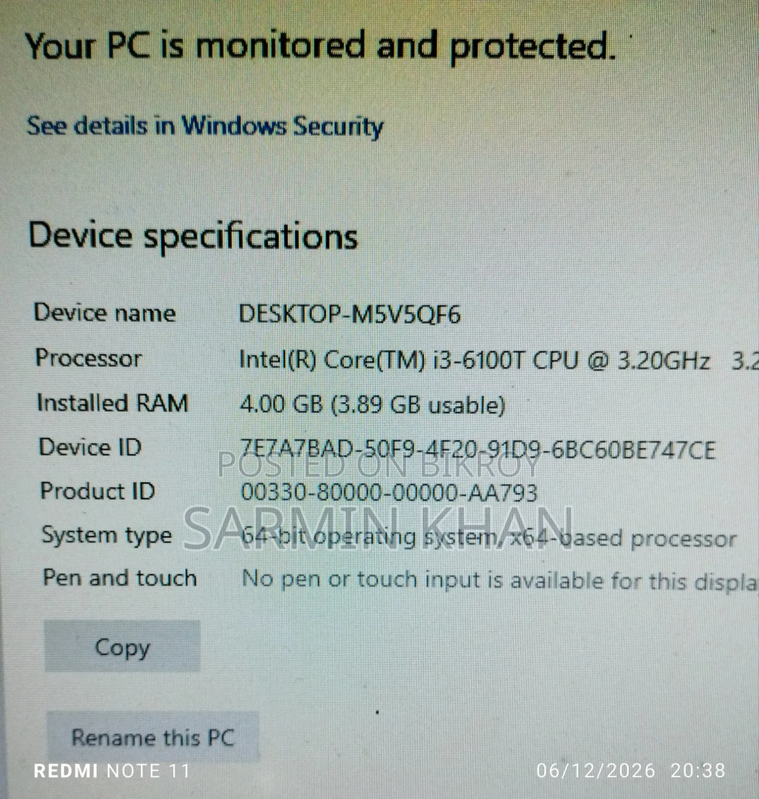 DDR4 4GB RAM for sale