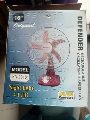 Defender 16" Rechargeable Ac/Dc Fan With Led Multi-function(Kn-2916)