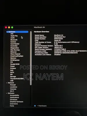 Laptop Apple MacBook Air 2020 M1 8GB Apple M1 SSD 512GB