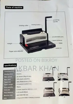 Urgent Sale Complete Spiral Binding Machine Set + Free Accessories