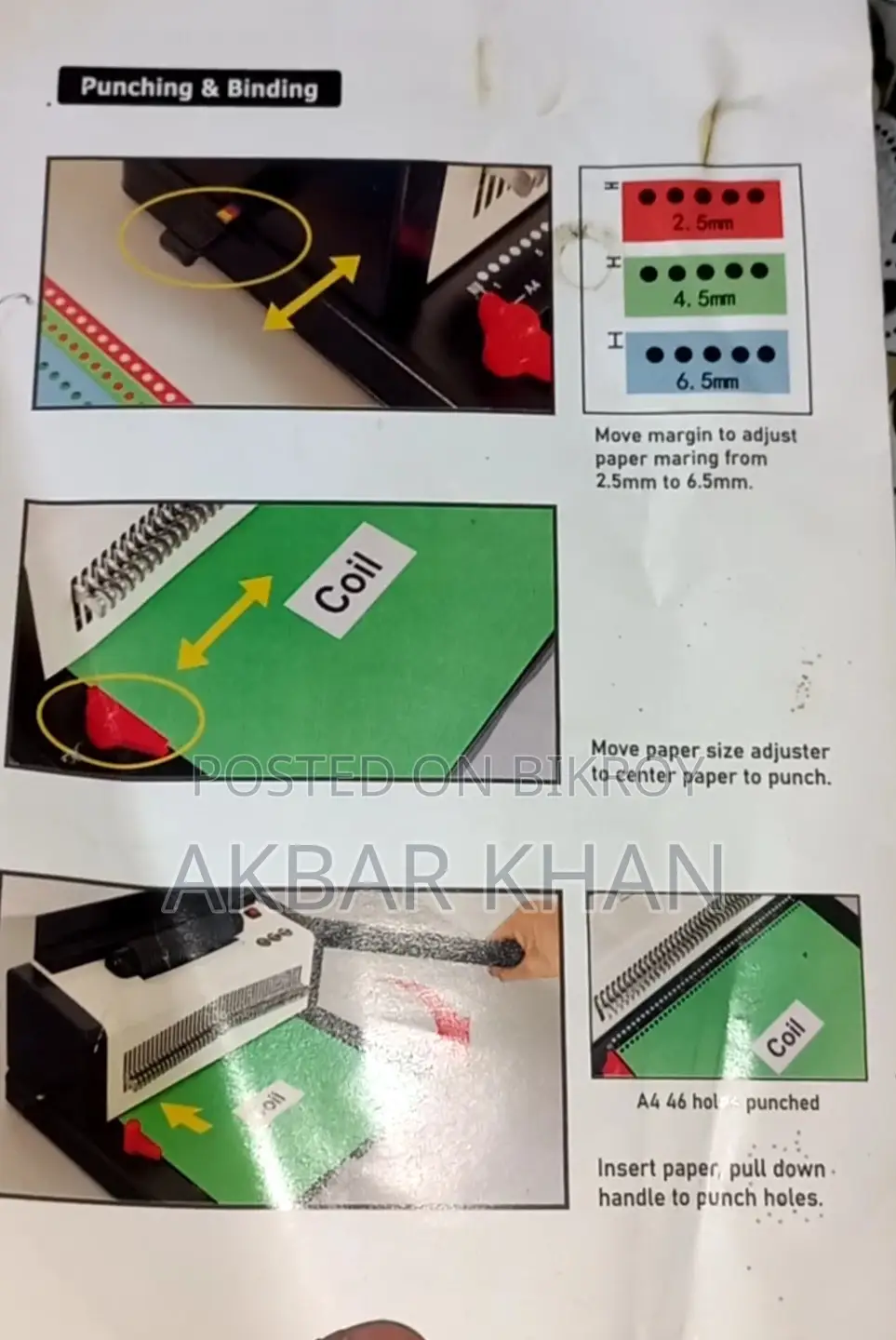 Urgent Sale Complete Spiral Binding Machine Set + Free Accessories