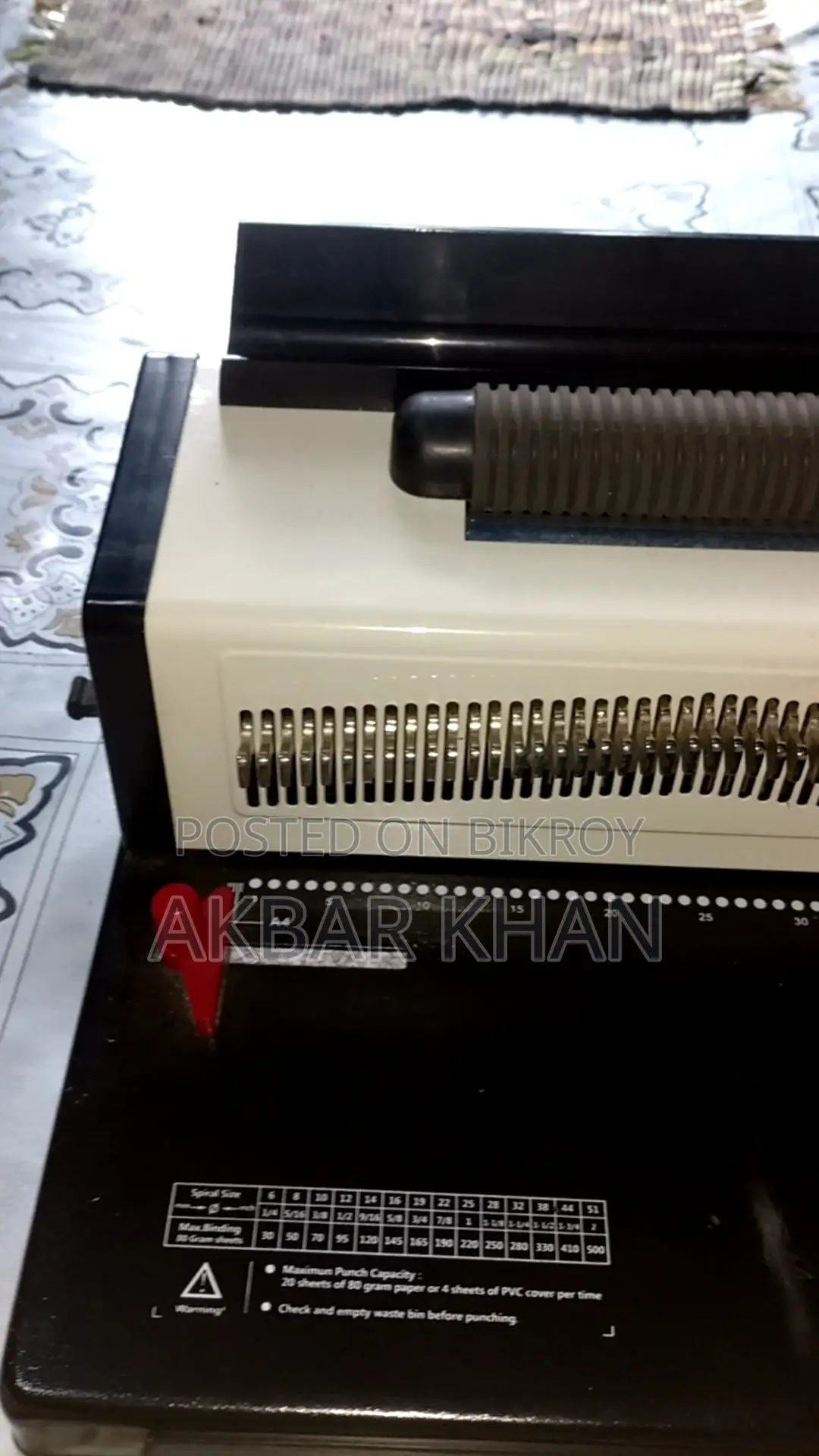 Urgent Sale Complete Spiral Binding Machine Set + Free Accessories