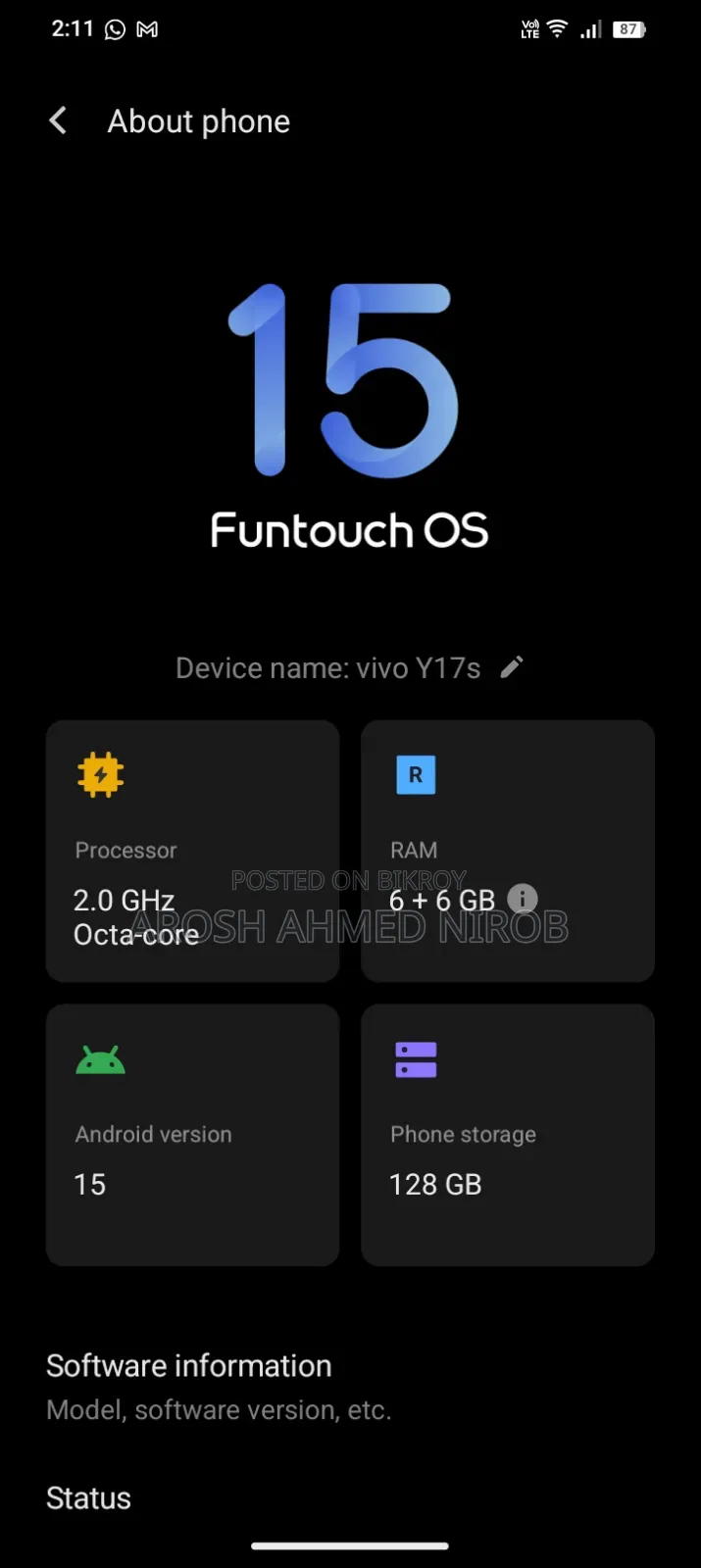 Vivo Y17s 128 GB Green
