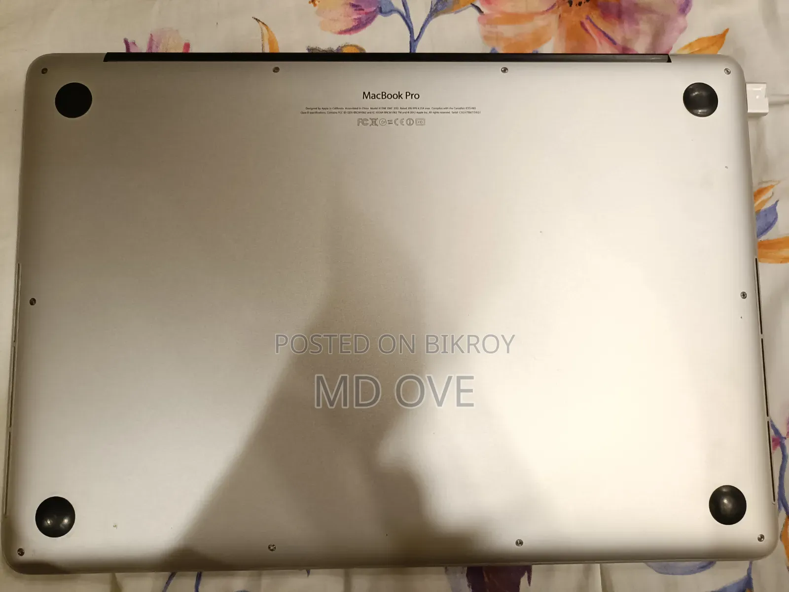 Laptop Apple MacBook Pro 2012 8GB Intel Core I7 SSD 256GB