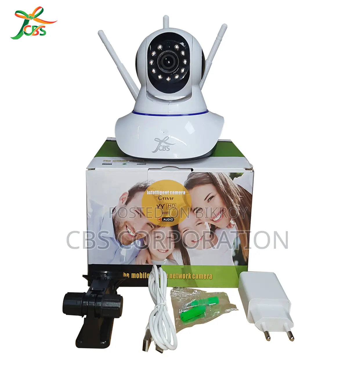 CBS 2MP Full HD 360° V380 3-Antenna WiFi + LAN Smart IP Doll Camera