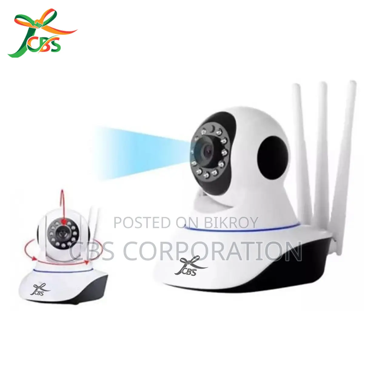CBS 2MP Full HD 360° V380 3-Antenna WiFi + LAN Smart IP Doll Camera