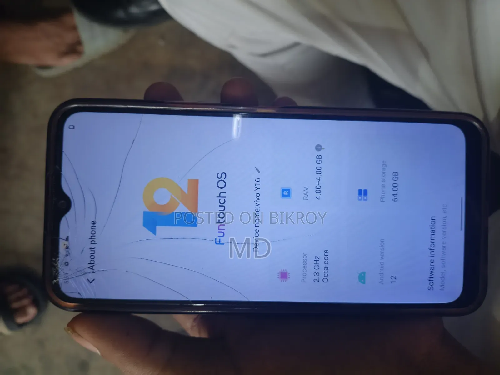 Vivo Y16 64 GB Gold