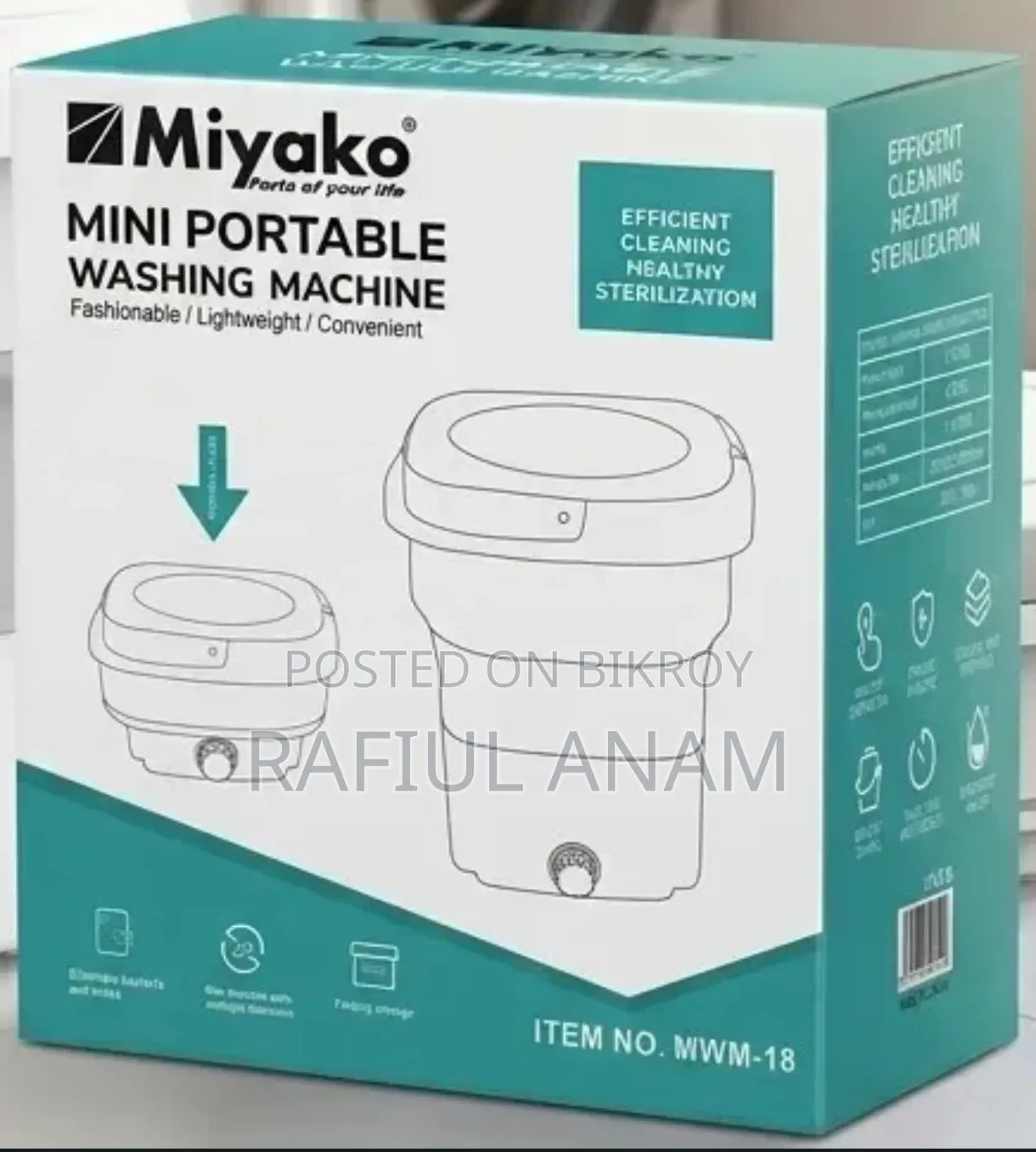 Miyako Mini Portable Washing Machine MWN-18