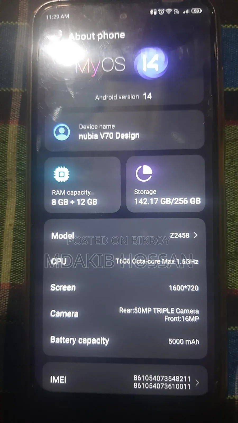 nubia V70 Design
