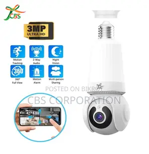 CBS V380 Light Bulb Security Small 2-in-1 Wifi Ip Security Camera