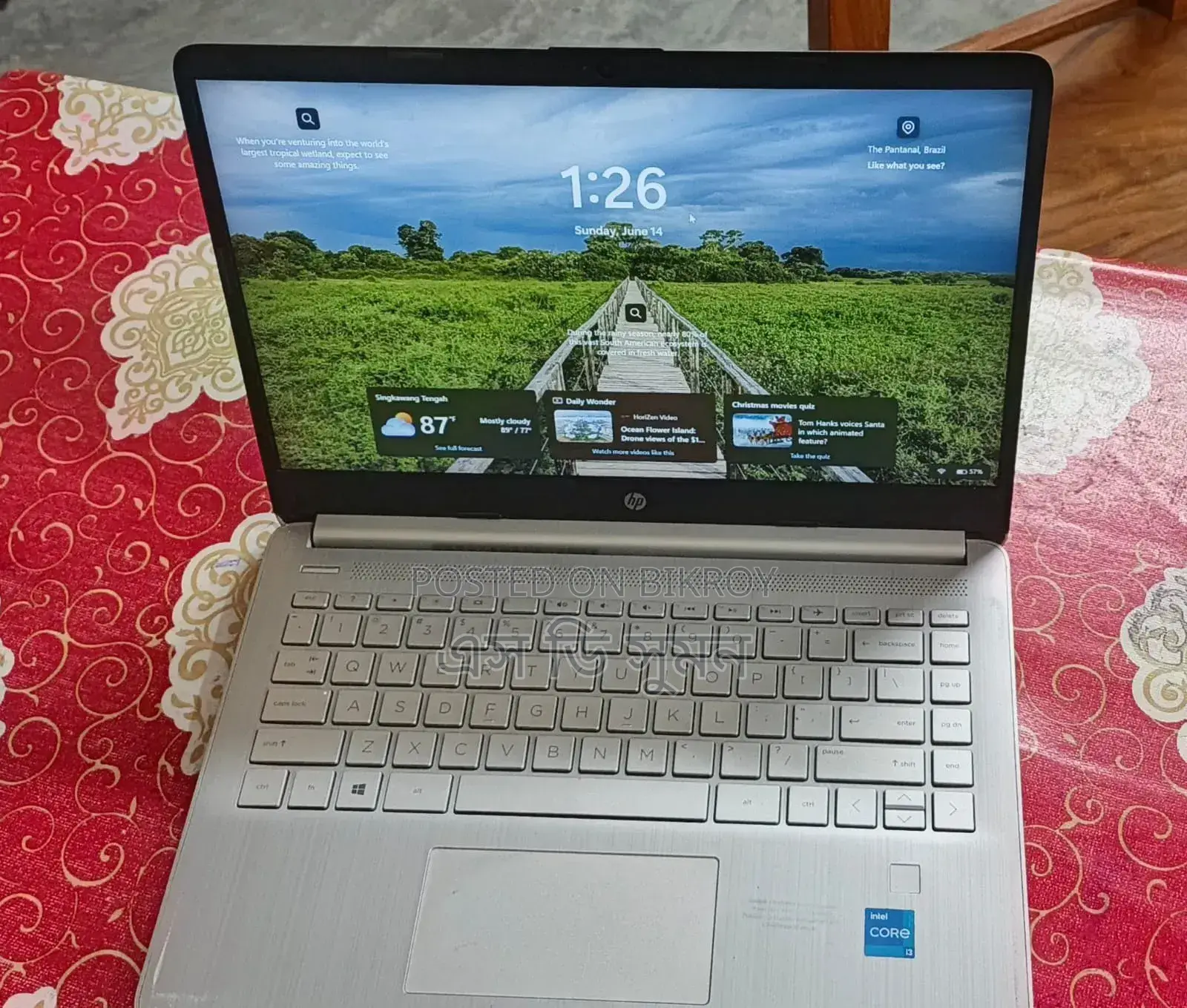 Laptop HP 14-Dq2031tg 8GB Intel Core I3 SSD 256GB