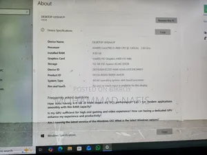 Desktop Computer 4GB Intel Core I3 SSD 128GB