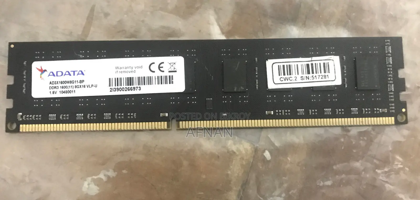 8GB ADATA RAM