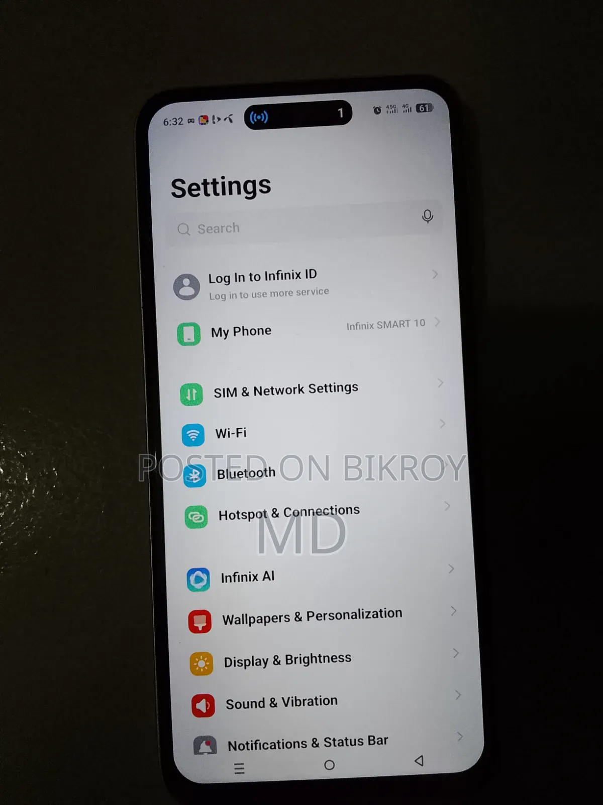 Infinix Smart 10 64 GB Silver