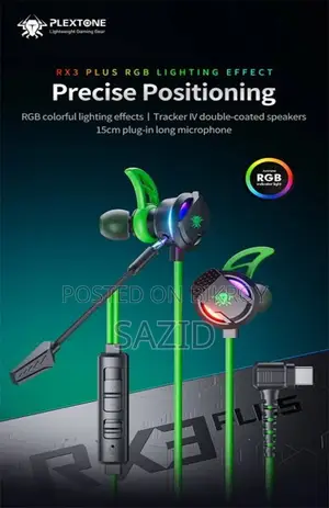 Plextone Rx3 Plus Gaming Earbuds - Low Latency Type-C Earphone