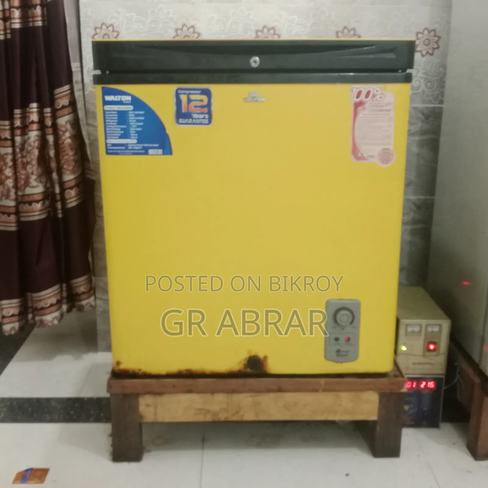 A small Walton brand deep freezer for sale.