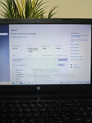 ল্যাপটপ এইচপি ১৫ ৮জিবি ইন্টেল কোর আই৩ এইচডিডি ৫১২জিবি