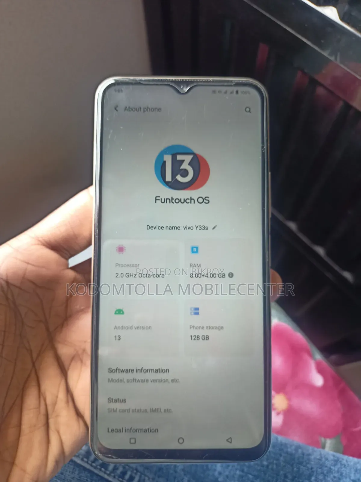 Vivo Y33s 128 GB Yellow
