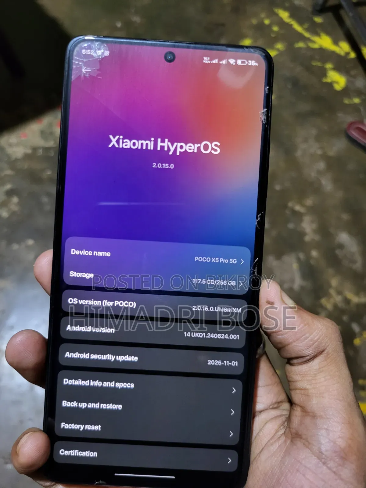 Xiaomi Poco X5 Pro 256 GB Yellow