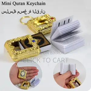 Gold Color Slim Keychain Islamic Mini Ark Quran