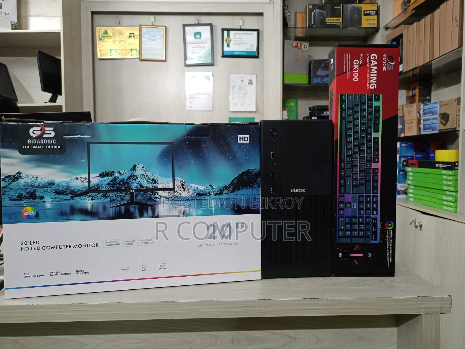 New Desktop Computer 8GB Intel Core I3 SSD 256GB