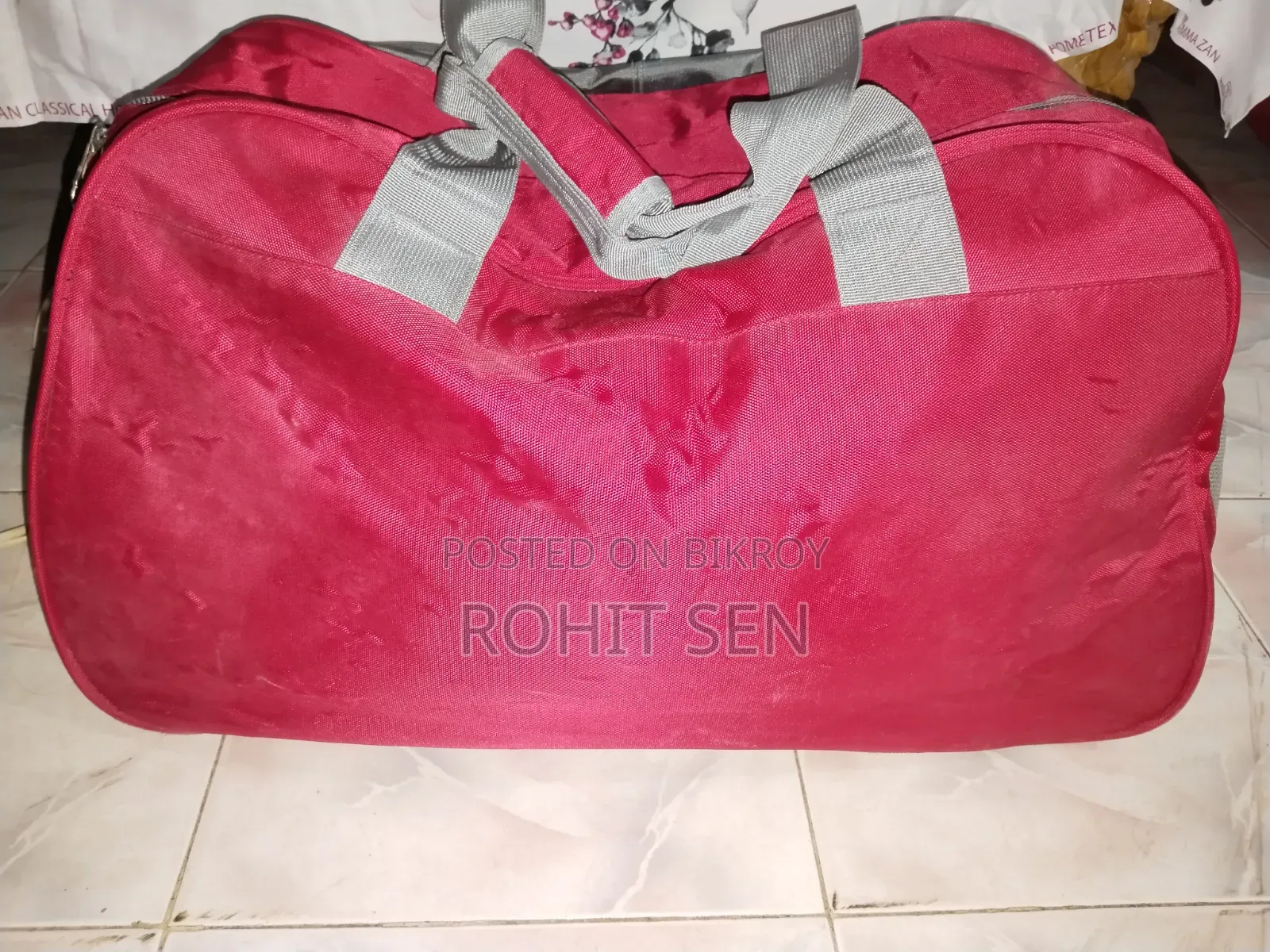 Qiway Red Grey Travel Bag