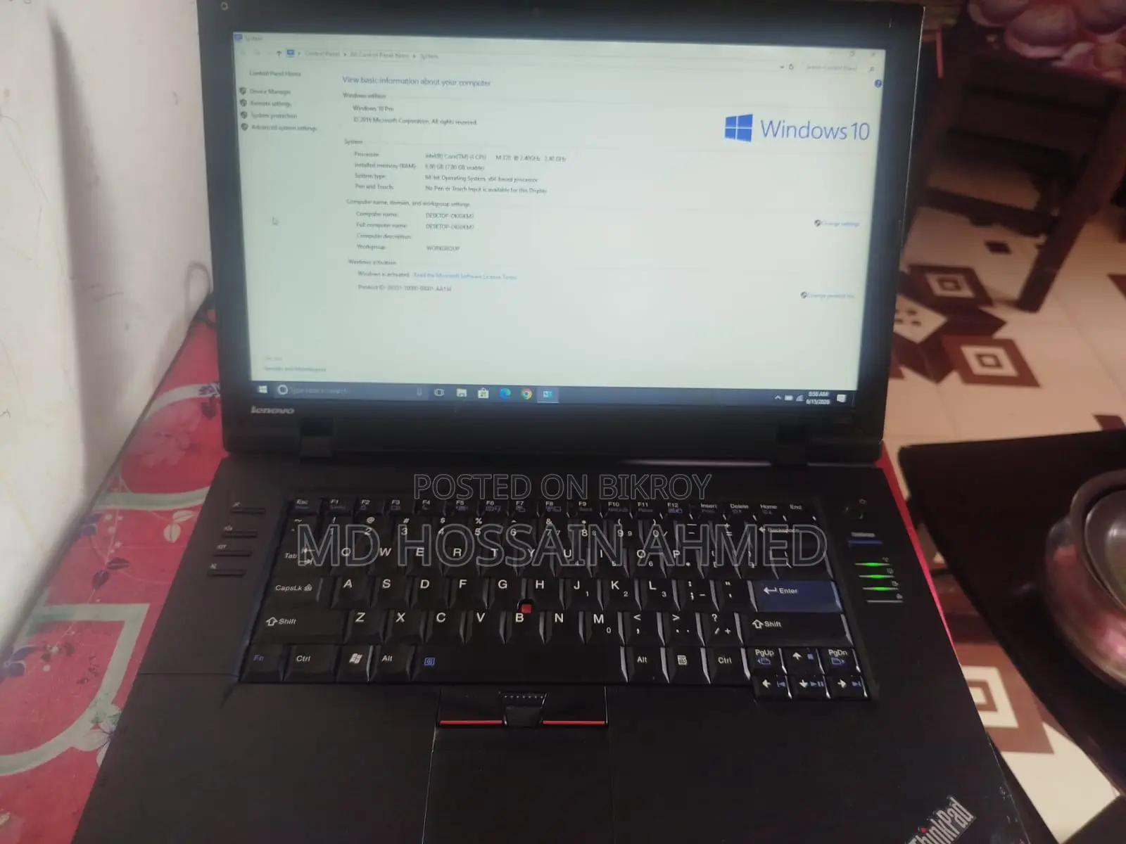 Laptop Lenovo ThinkPad L512 8GB Intel Core I3 HDD 320GB