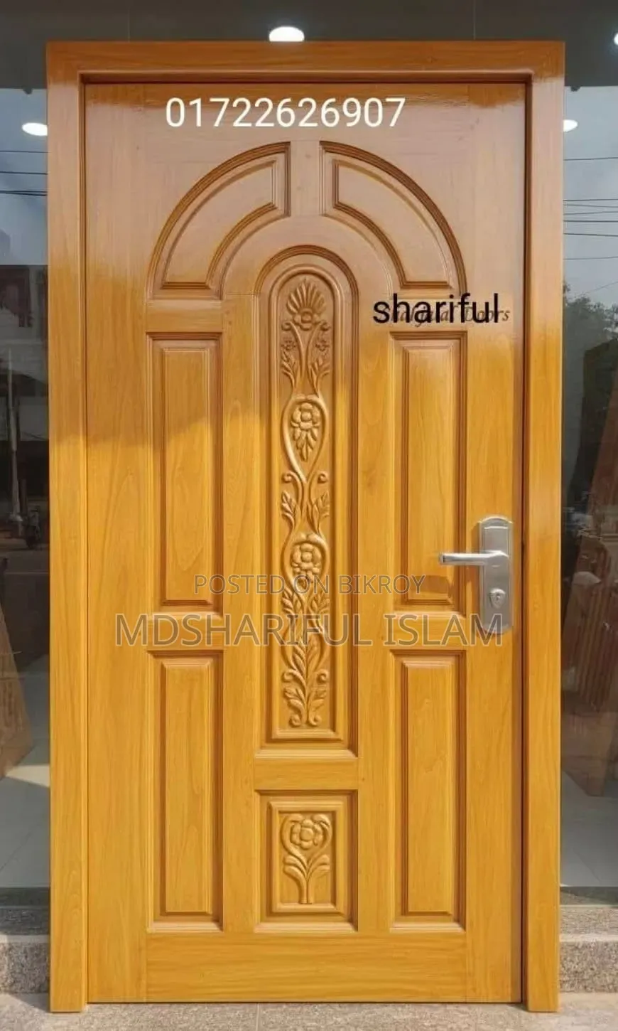 Mahogany wood door