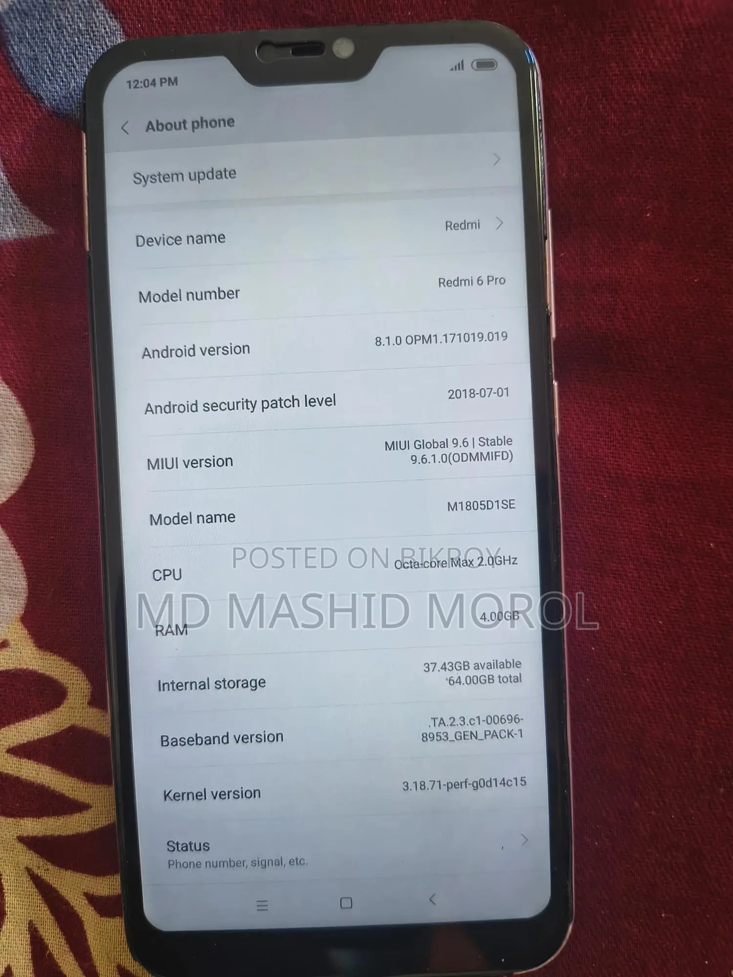 Xiaomi Redmi 6 Pro 64 GB Rose Gold