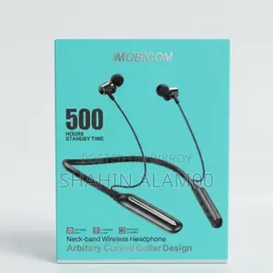 Mobicom E80 Long-Lasting Bluetooth Neckband – 500 Hours Standby