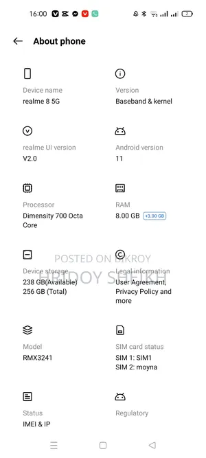 Realme 8 5G 128 GB Blue