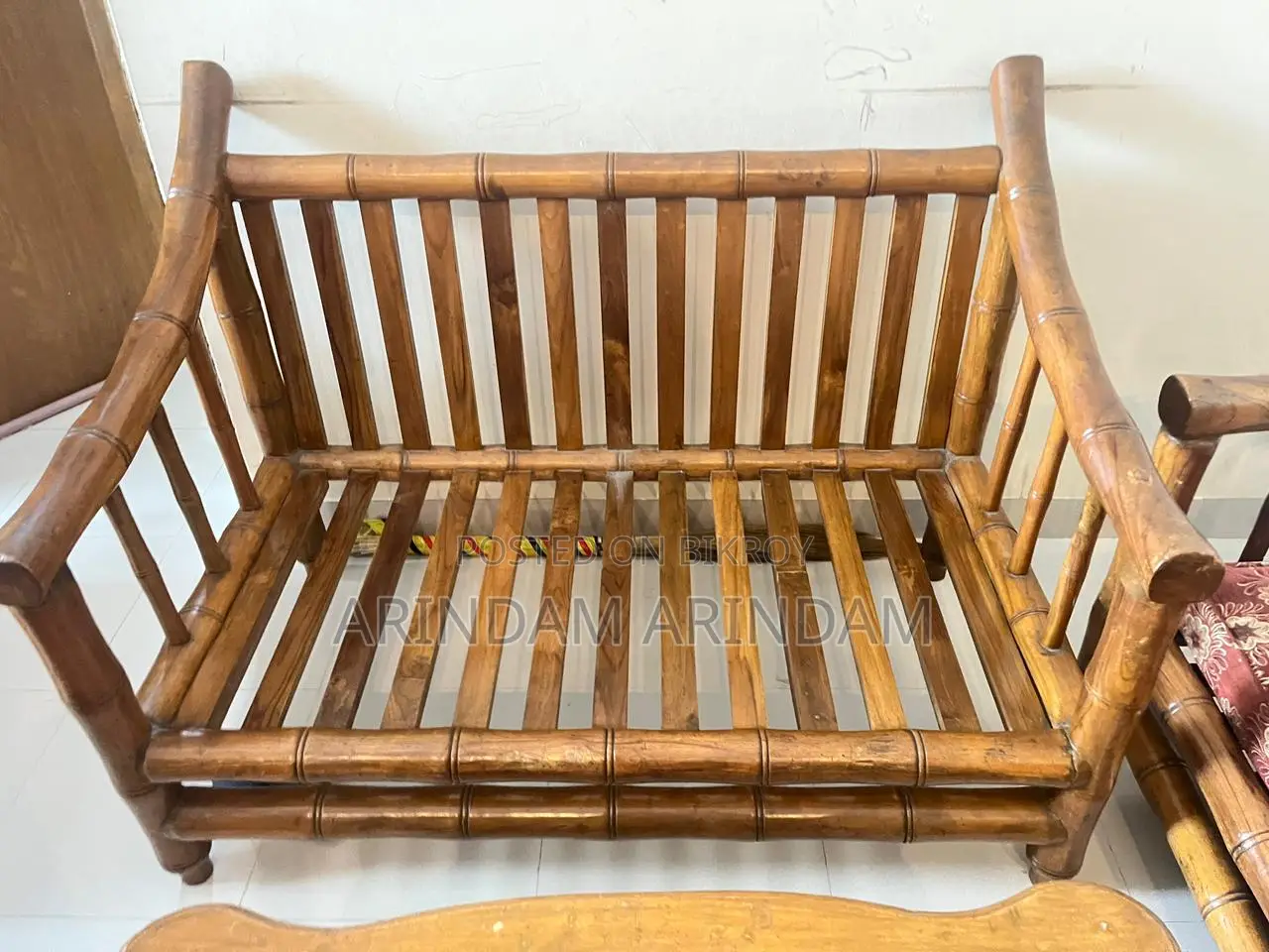 সেগুন কাঠের সোফা (২+২+১) এবং ফোমসহ