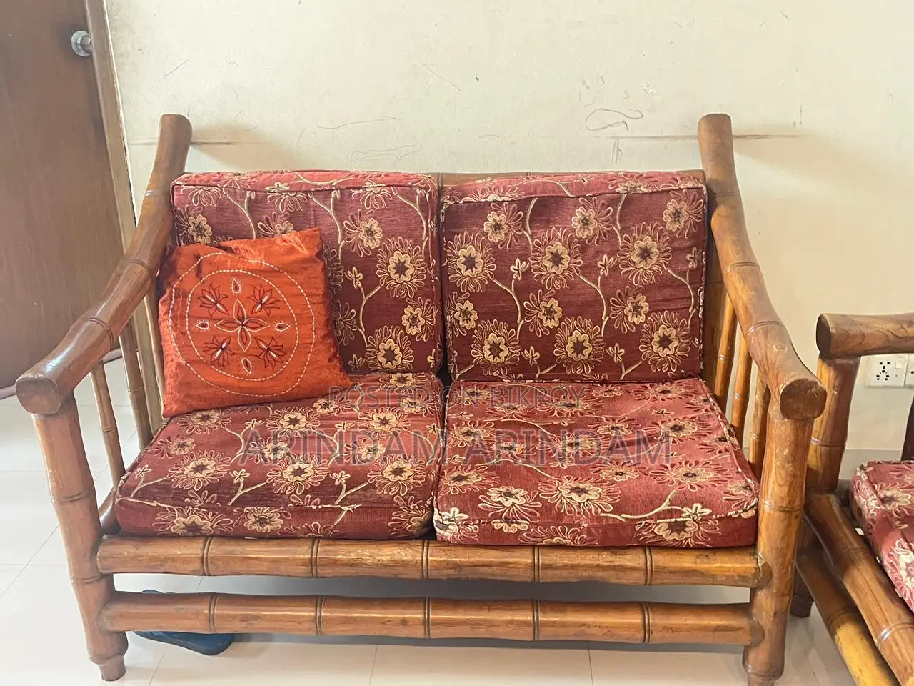 সেগুন কাঠের সোফা (২+২+১) এবং ফোমসহ