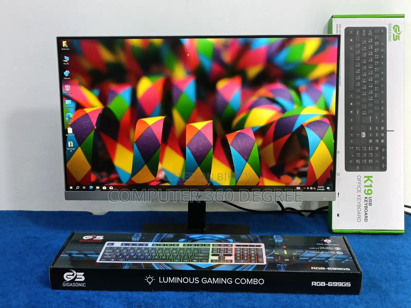 HP E243 – 23.8" Borderless Monitor IPS Display