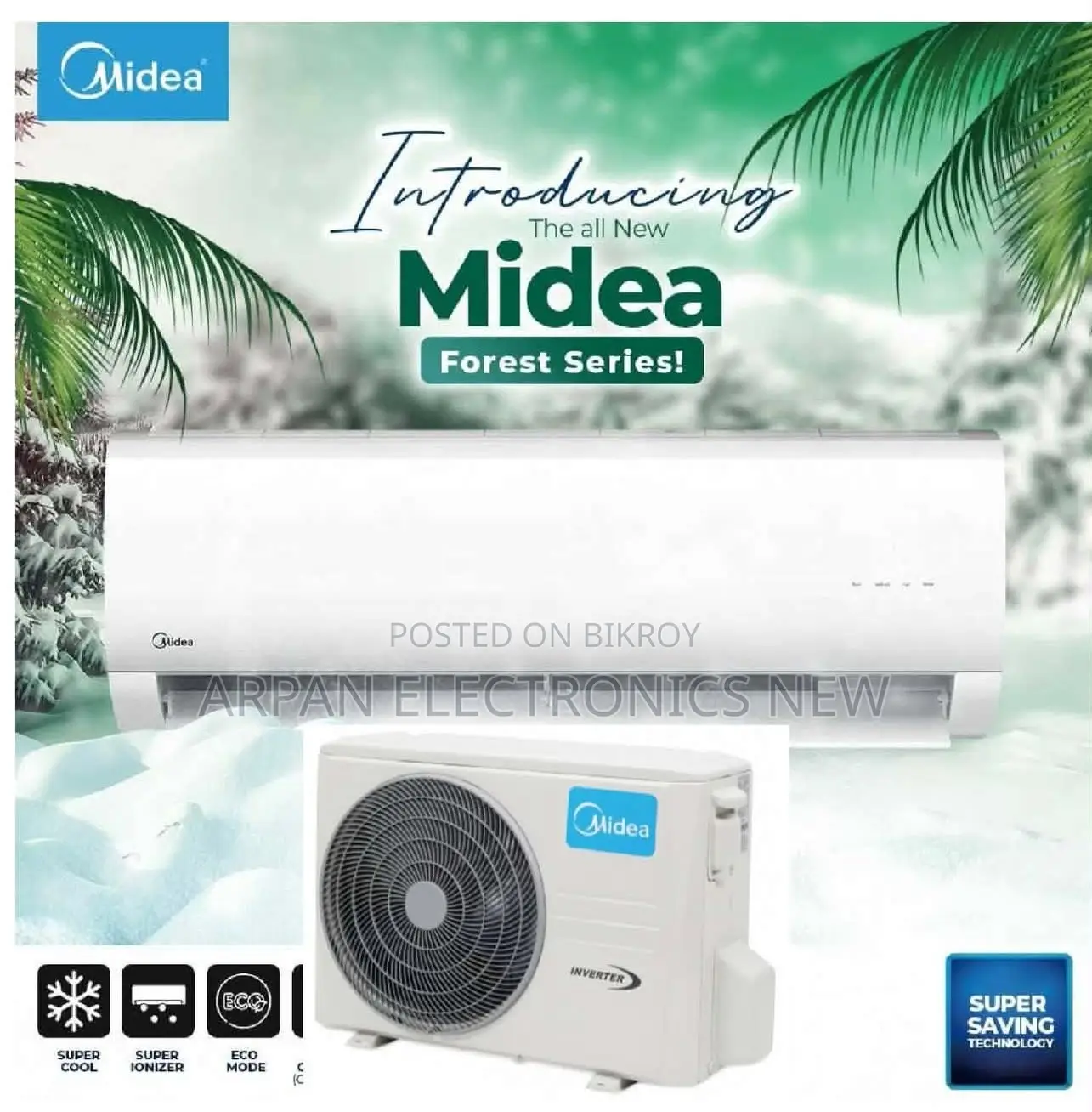Midea Inverter 1.5 Ton Cooling Only Wall Type Ac Emi Available