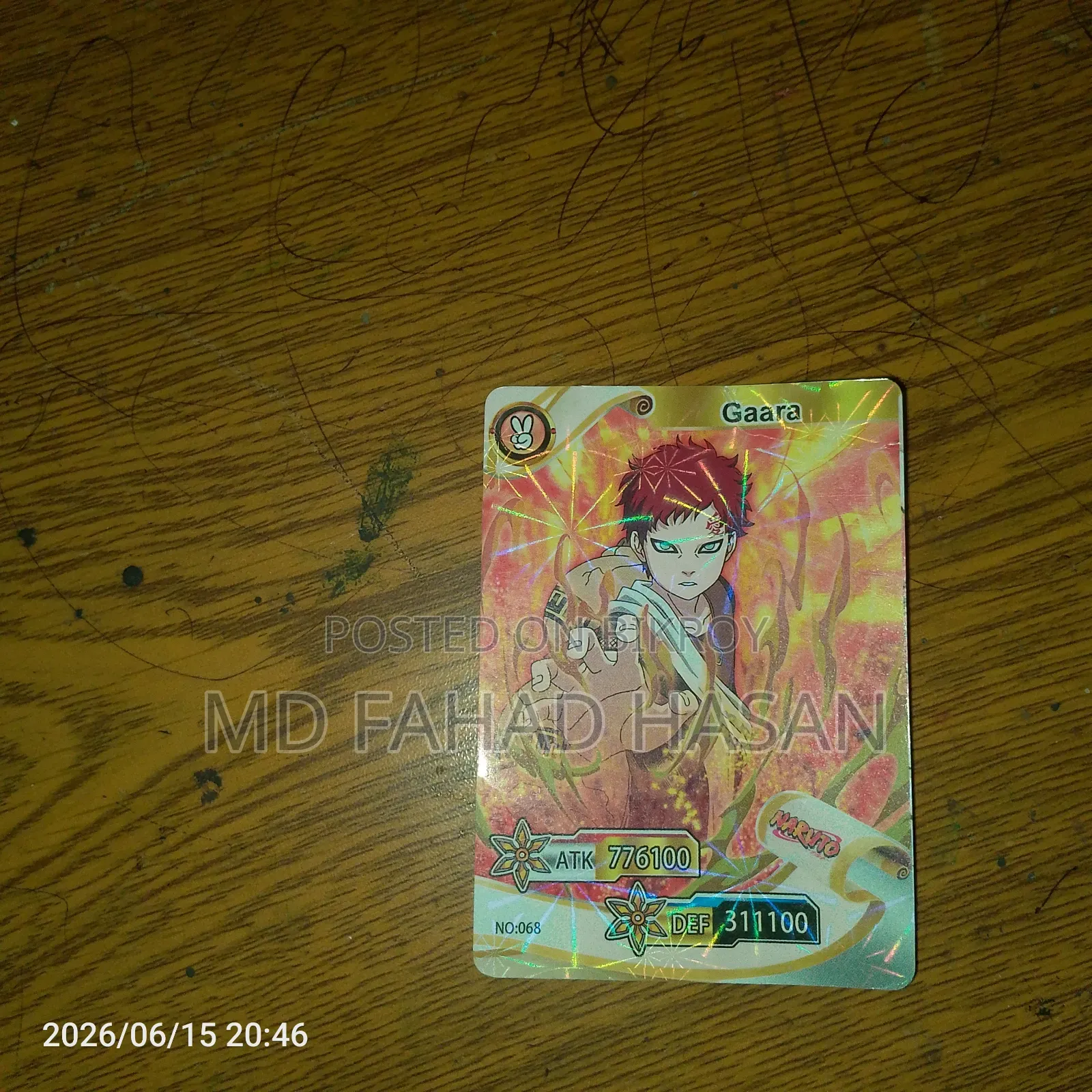 Naruto Minato Namikaze Rare Holo Card for sale