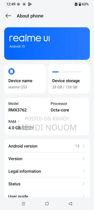 Realme C53 128 GB Silver