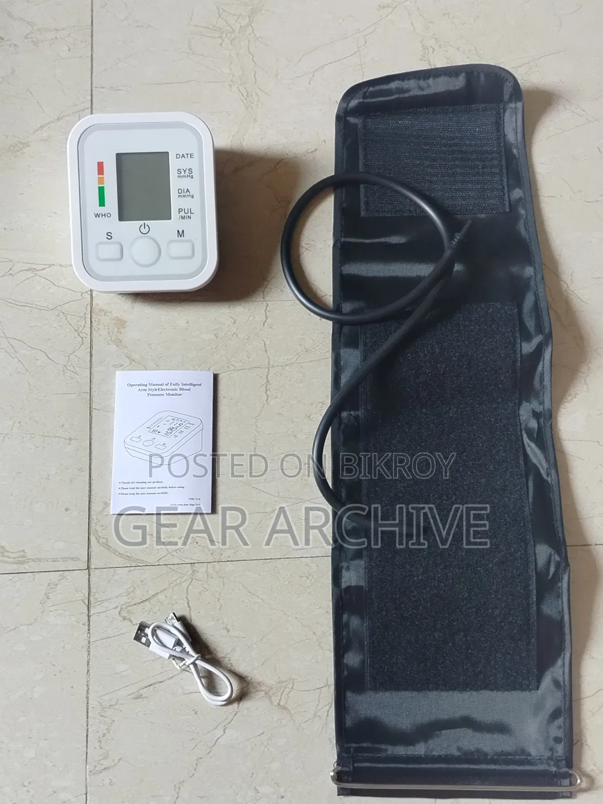 Digital Arm Blood Pressure Monitor Machine With Adjustable Cuff