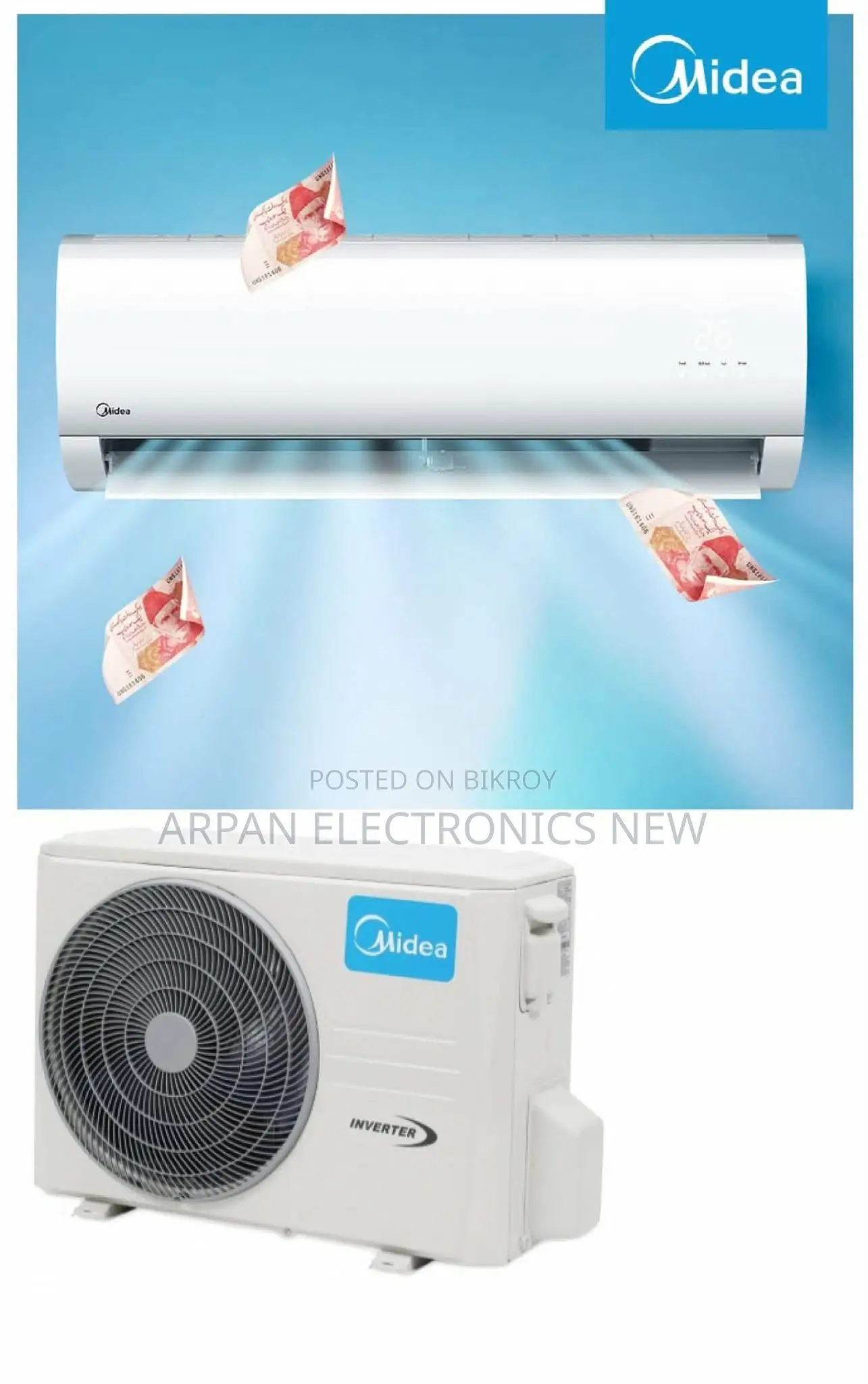 Midea 1.5 Ton Flash Cool Inverter Air Conditioner (Mse-18crn)