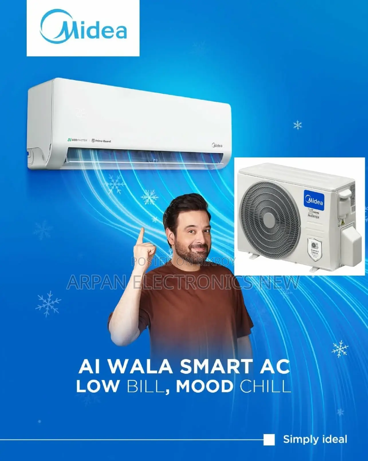 12 Year Warranty Midea 1 Ton Inverter Ac With Official Warranty