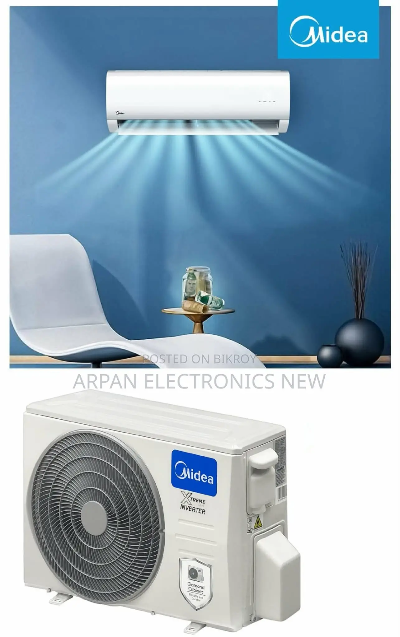 Dc Inverter Technology Midea 1.5 Ton Ac 18000btu or 12 Years Warranty