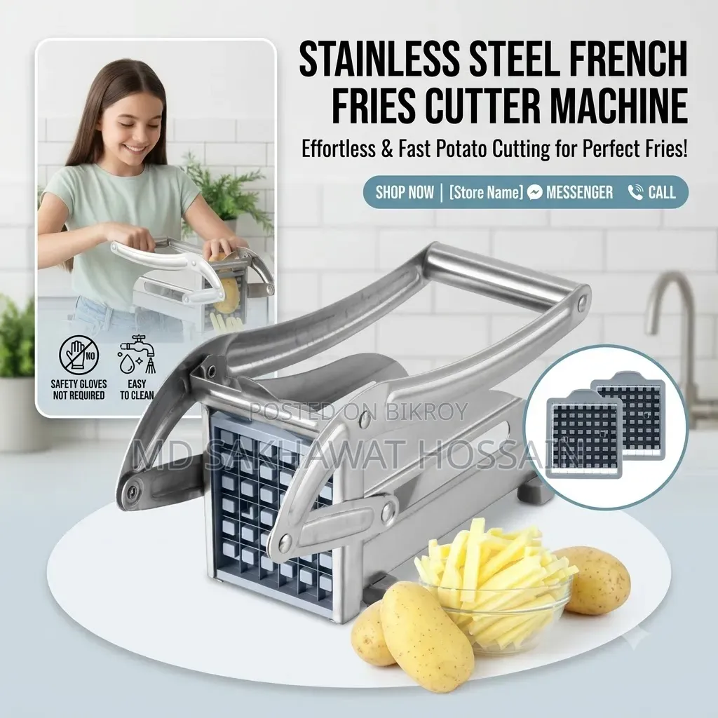 Stainless Steel French Fries Cutter Machine | Potato Cutter |