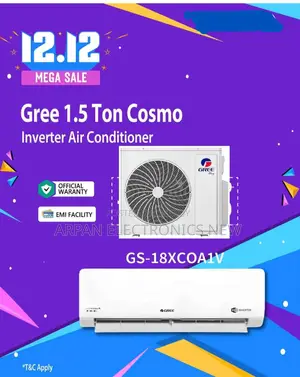 Enjoy Gree 1.5 Ton Cosmo-Split Inverter AC 12 Year Warranty