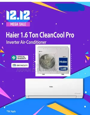 Unique Gravity Design Haier 1.6 Ton Cleancool Inverter AC
