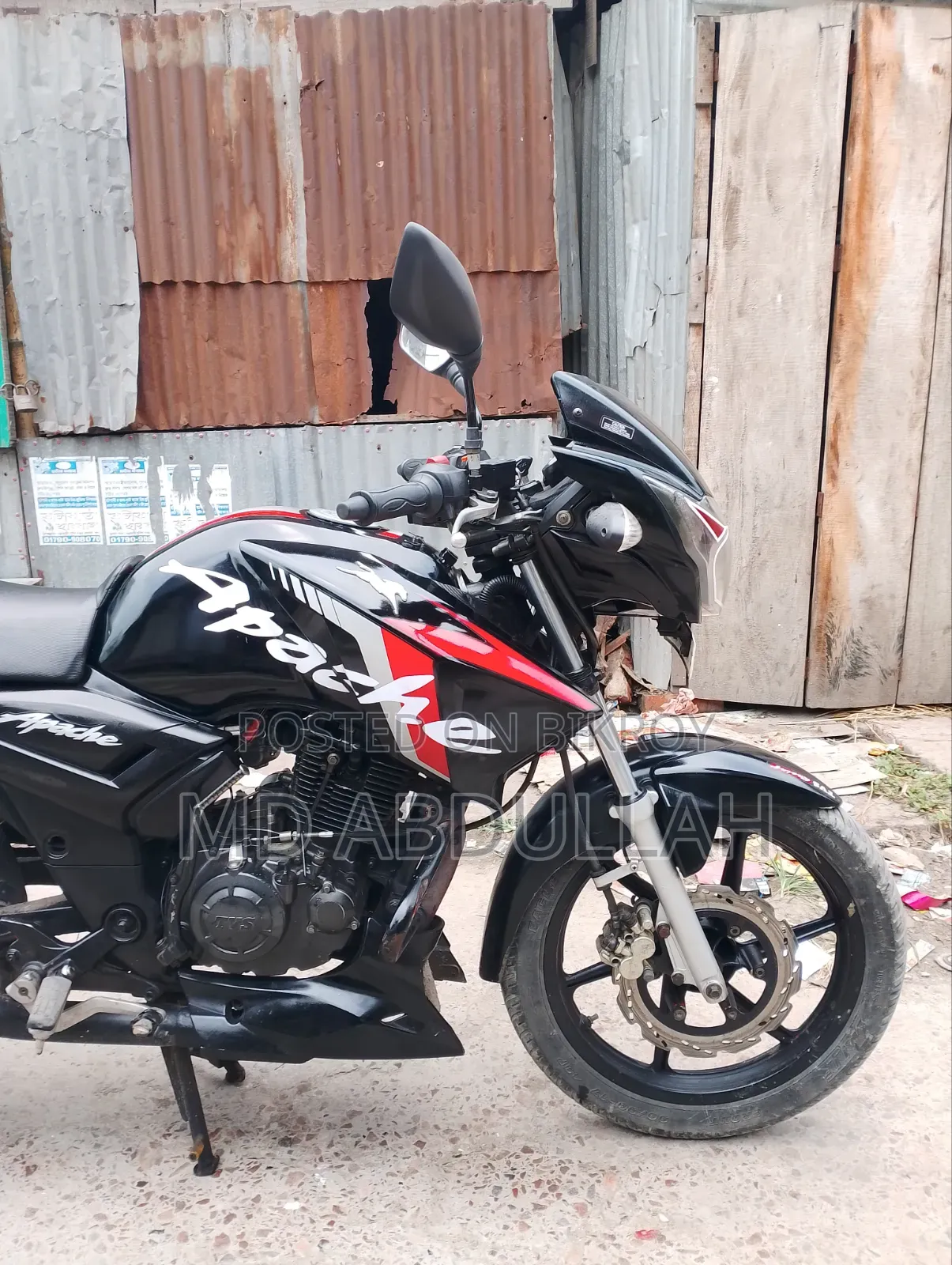 TVS Apache RTR 160 2V 2017 Black