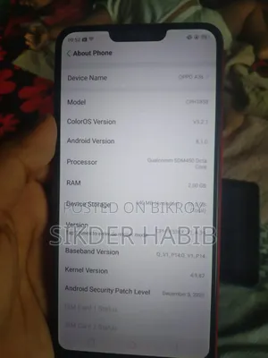 Oppo A3s 16 GB Red