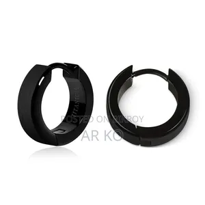Men's Black Earrings